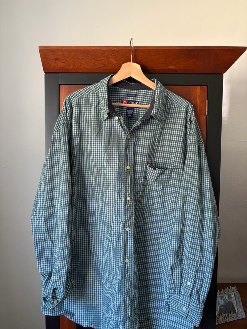 Chaps Men's Green Plaid Button-Down Shirt